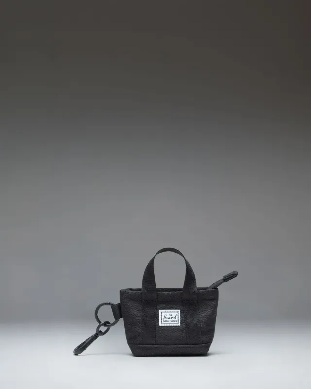 Herschel Heritage Tote Bag Charm tasbedel Zwart mini