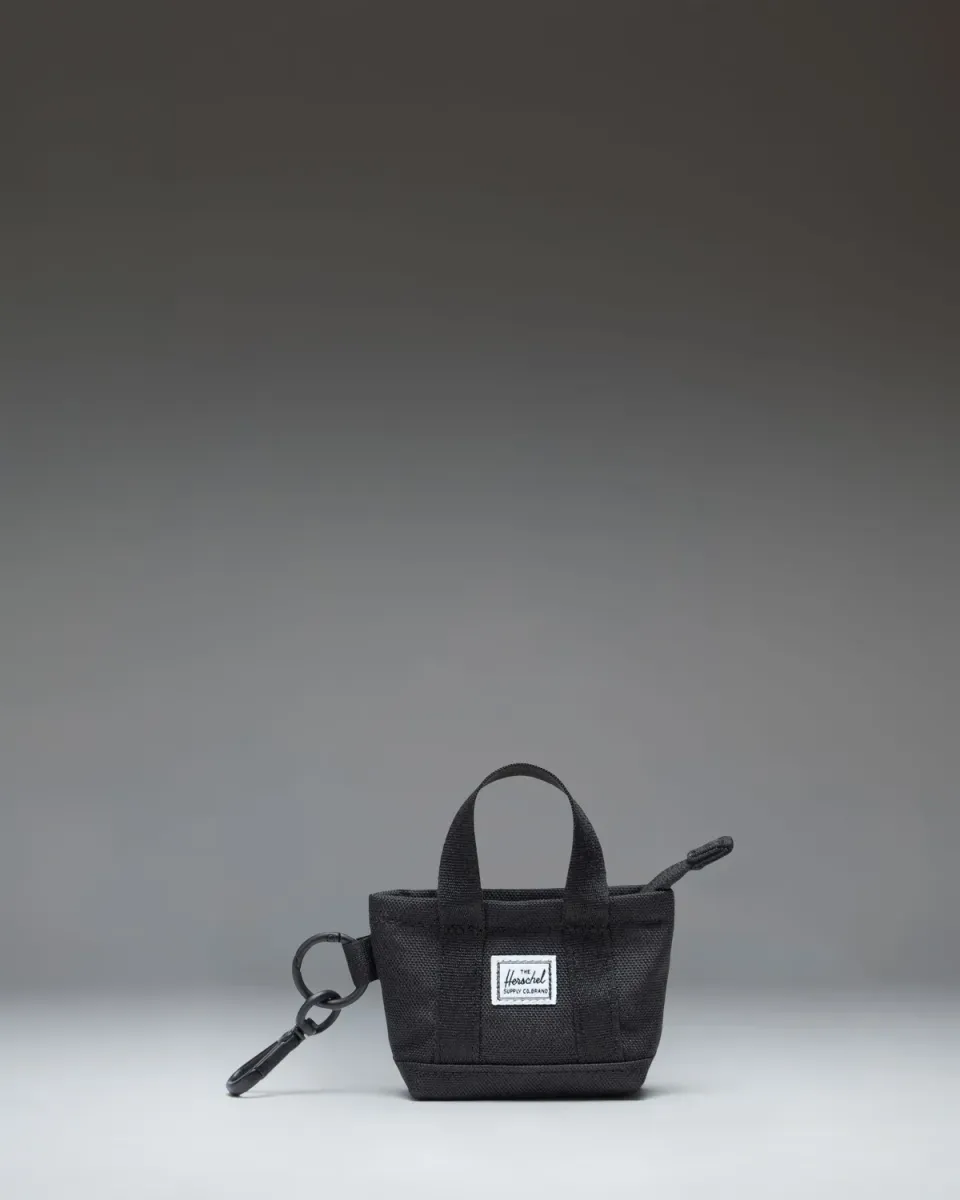 Herschel Heritage Tote Bag Charm tasbedel Zwart mini