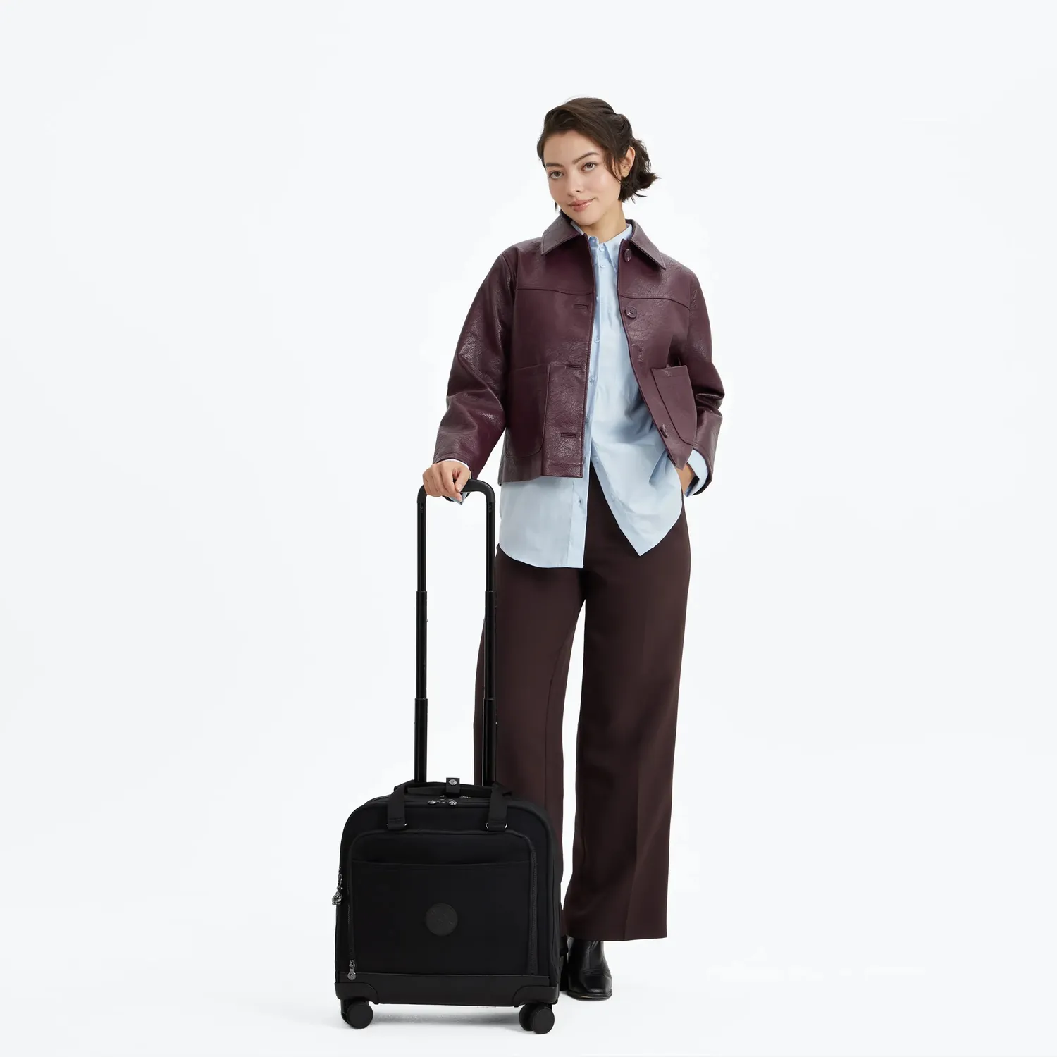Kipling Commuter werktrolley klein Infinite Black laptopvak