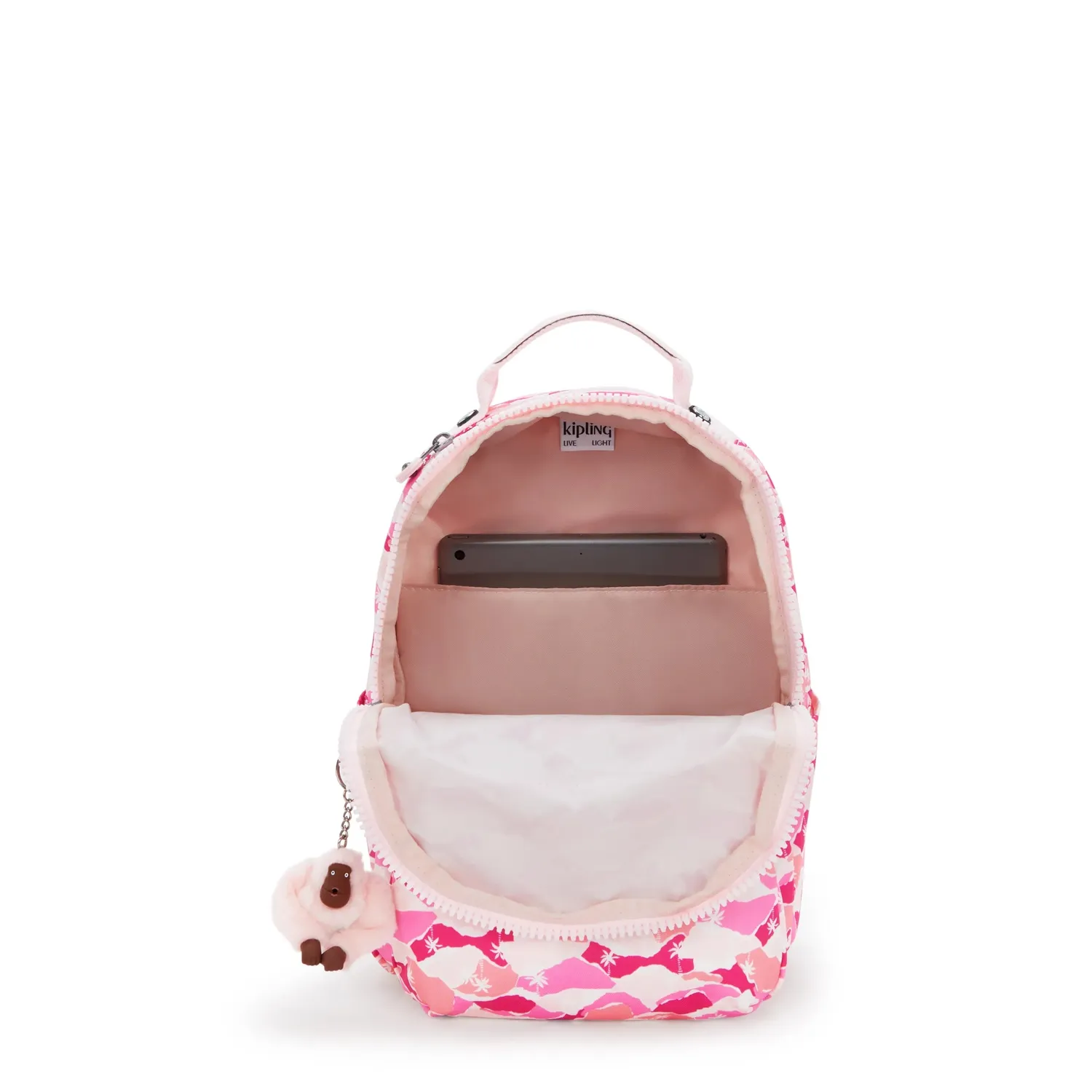 Kipling Seoul S rugzak Klein Pink Palm 11 inch
