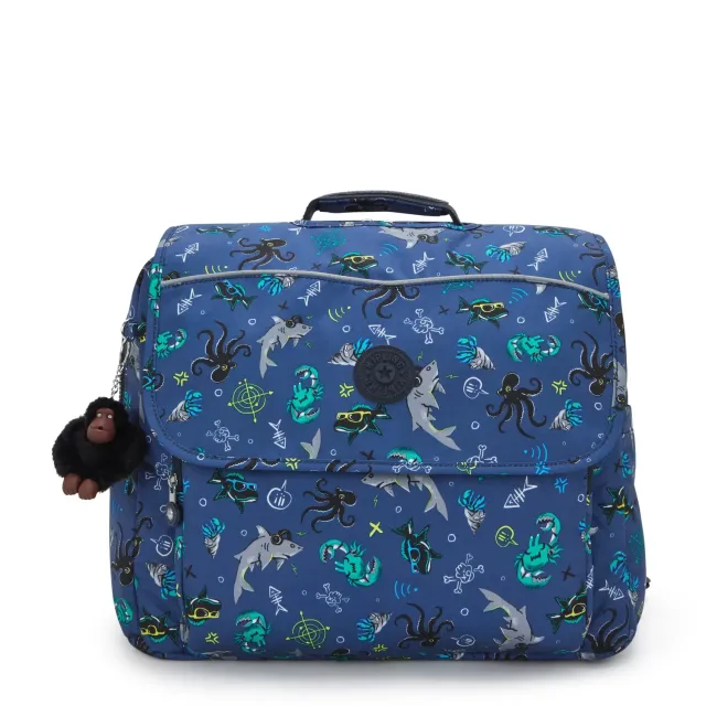 Kipling Codie L schooltas Undersea Party groot A4