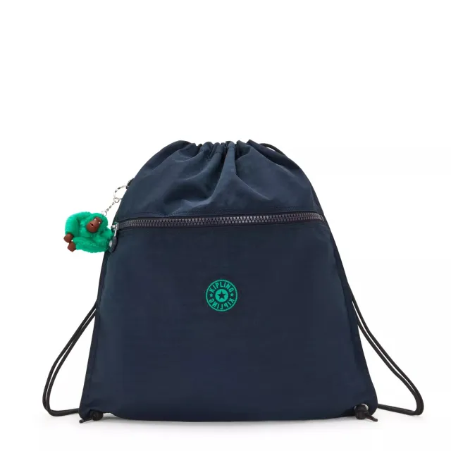Kipling Supertaboo gymtas Blue Green Block Medium waterafstotend