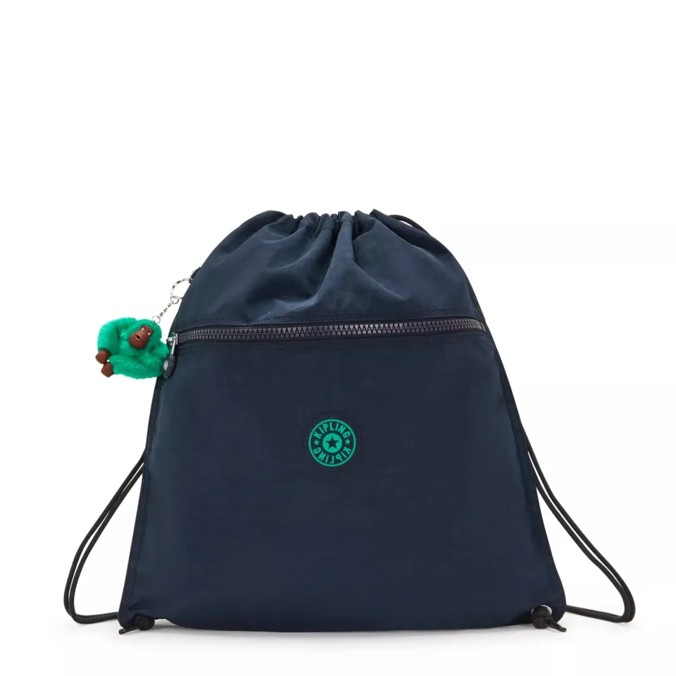 Kipling Supertaboo gymtas Blue Green Block Medium waterafstotend