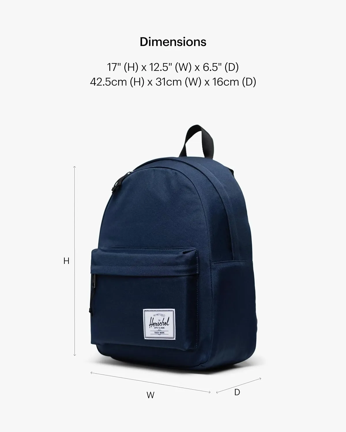Herschel Classic rugzak 20L Navy Raven Crosshatch daypack