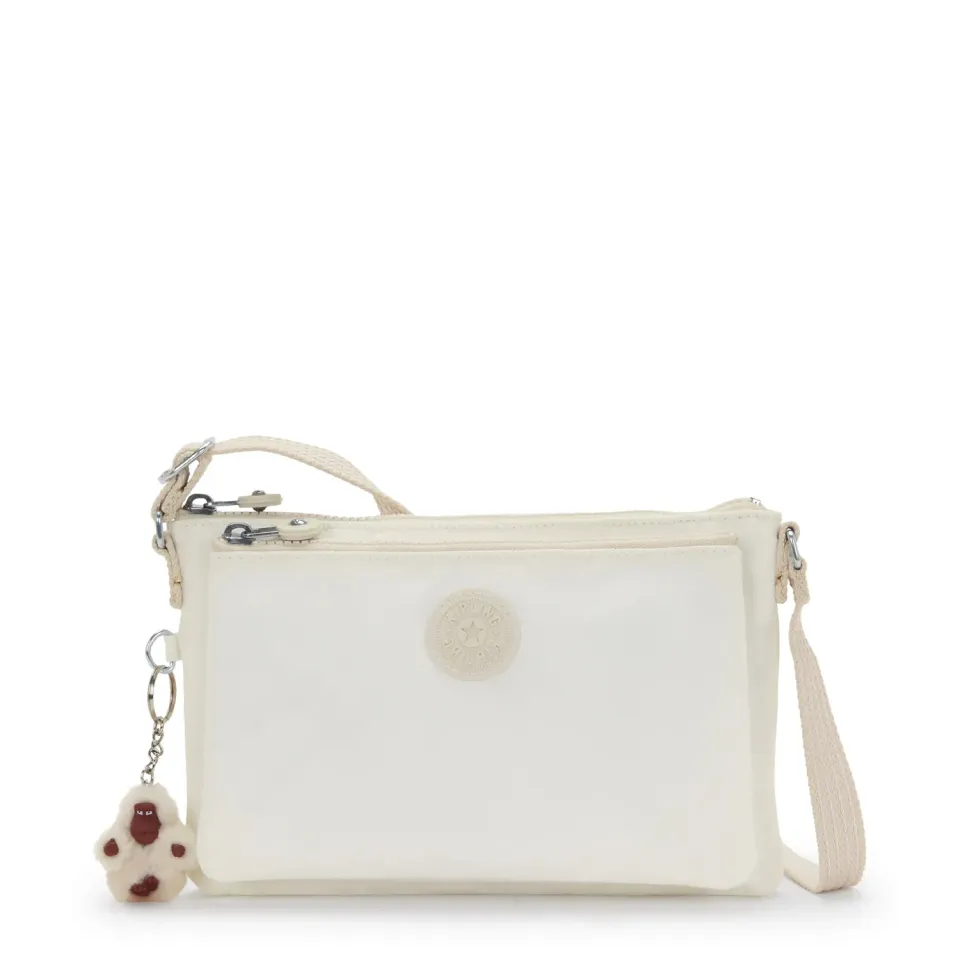 Kipling Mikaela schoudertas klein Pure White wit