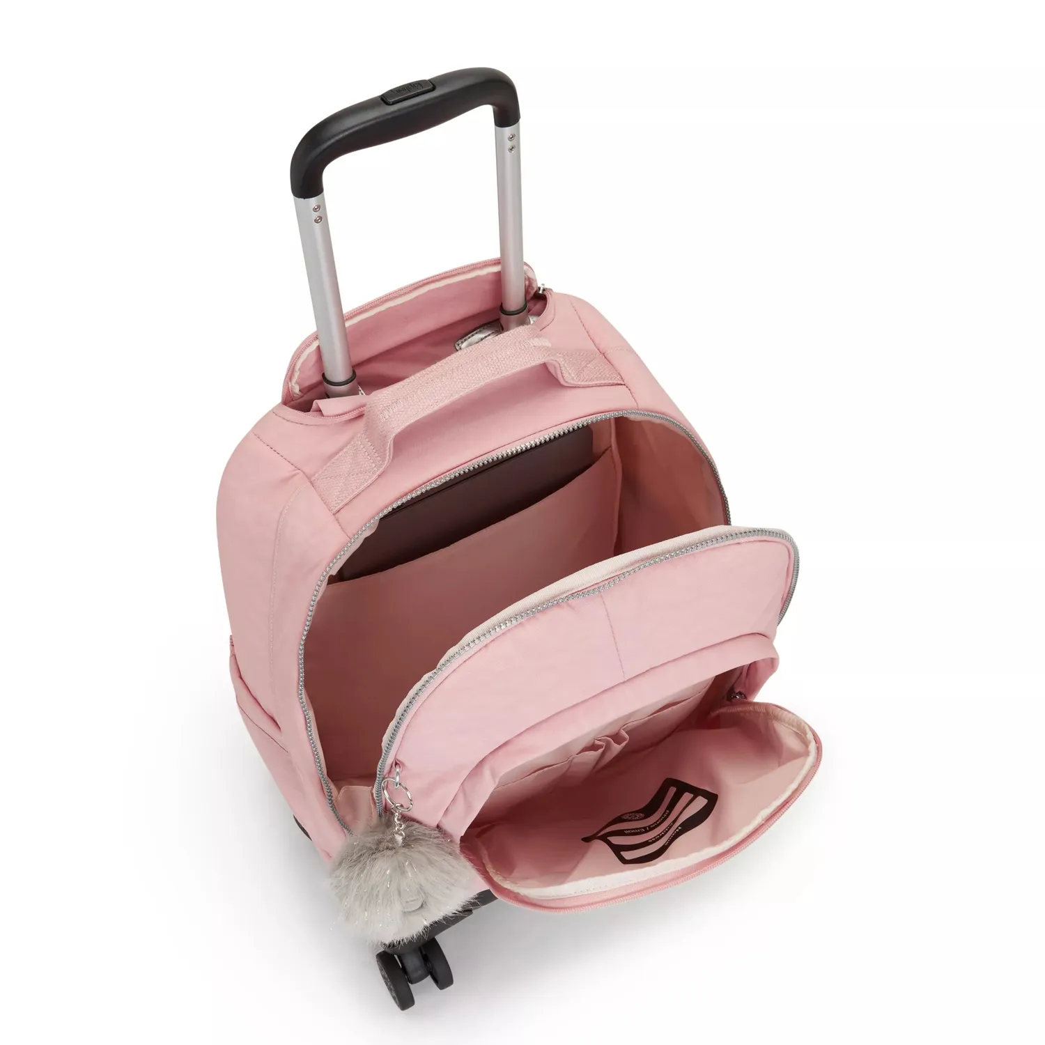 Kipling New Zea trolley Bridal Rose met wielen laptopvak