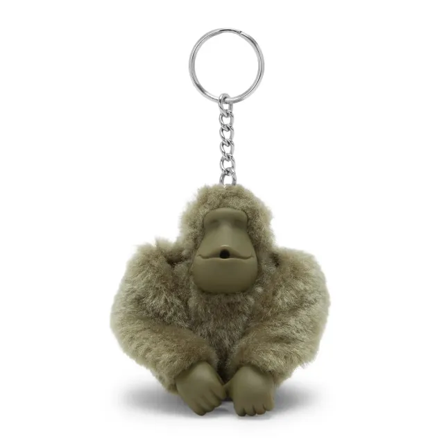 Kipling Monkeyclip M sleutelhanger Almost Sage medium pluizig