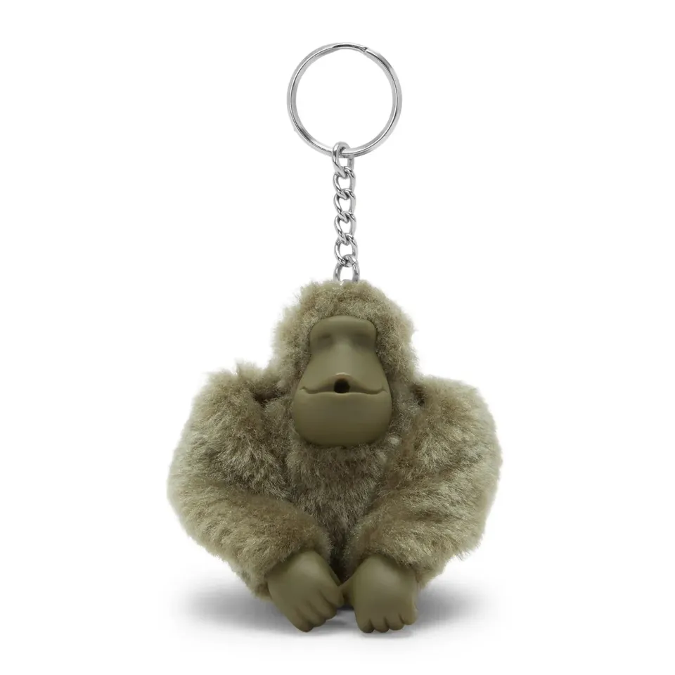 Kipling Monkeyclip M sleutelhanger Almost Sage medium pluizig