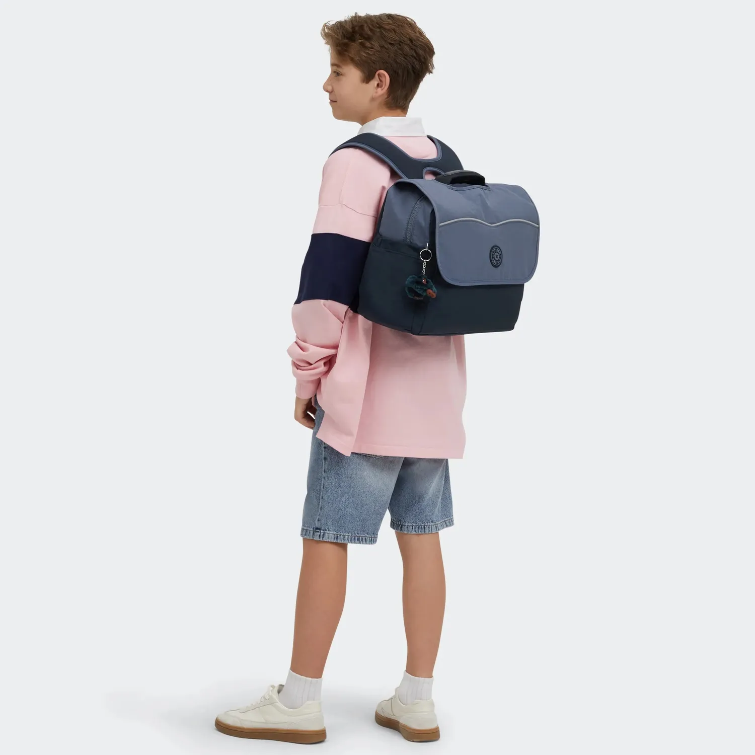 Kipling Codie M schooltas medium Game Grey A4