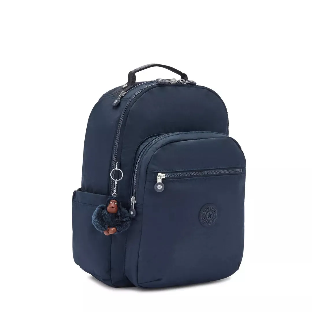 Kipling Seoul rugzak Groot True Blue Tonal 15 inch laptopvak