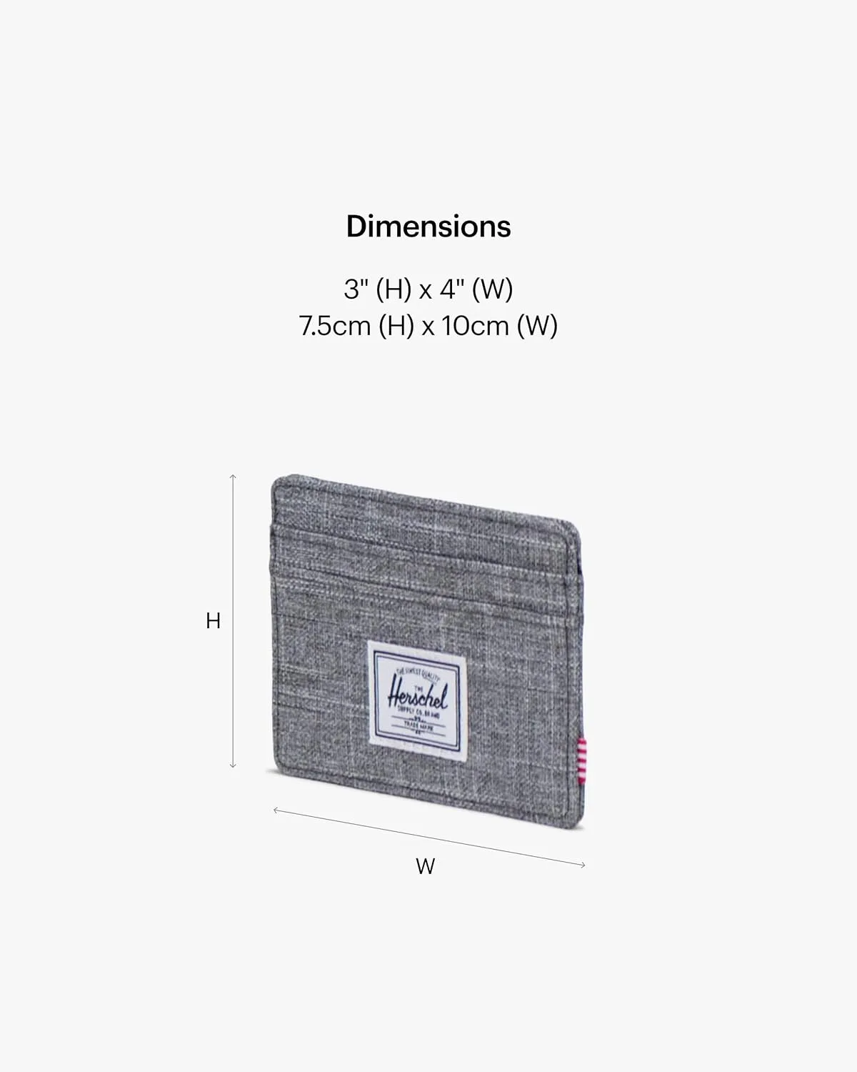 Herschel Charlie pasjeshouder Raven Crosshatch plat