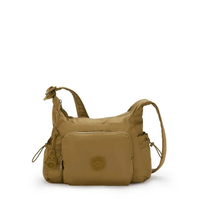 Kipling Gabb S crossbodytas Goldish Brown medium met trekkoord