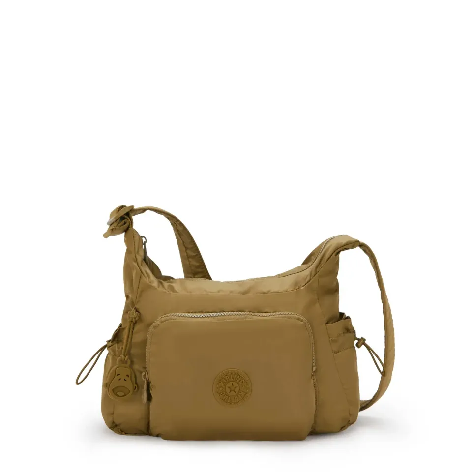 Kipling Gabb S crossbodytas Goldish Brown medium met trekkoord