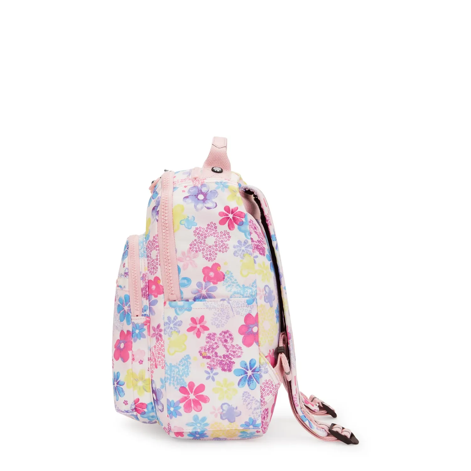 Kipling Seoul S rugzak Flower Stamp klein met 11 inch vak