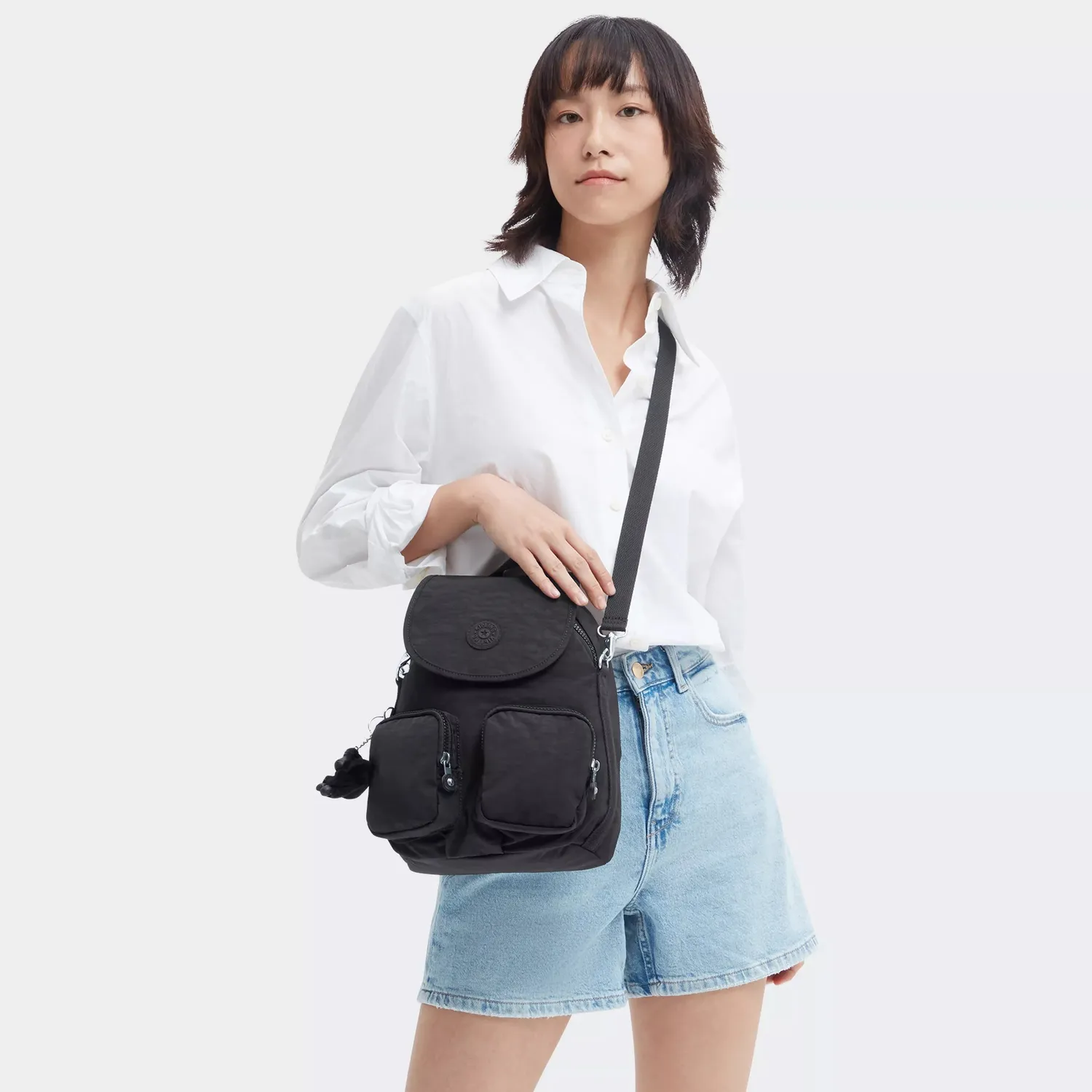 Kipling Firefly Up rugzak Black Noir klein waterafstotend