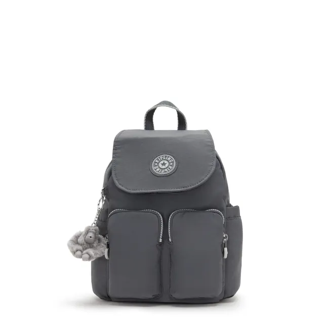 Kipling City Pocket Mini rugzak Moonlit Grey klein met klep