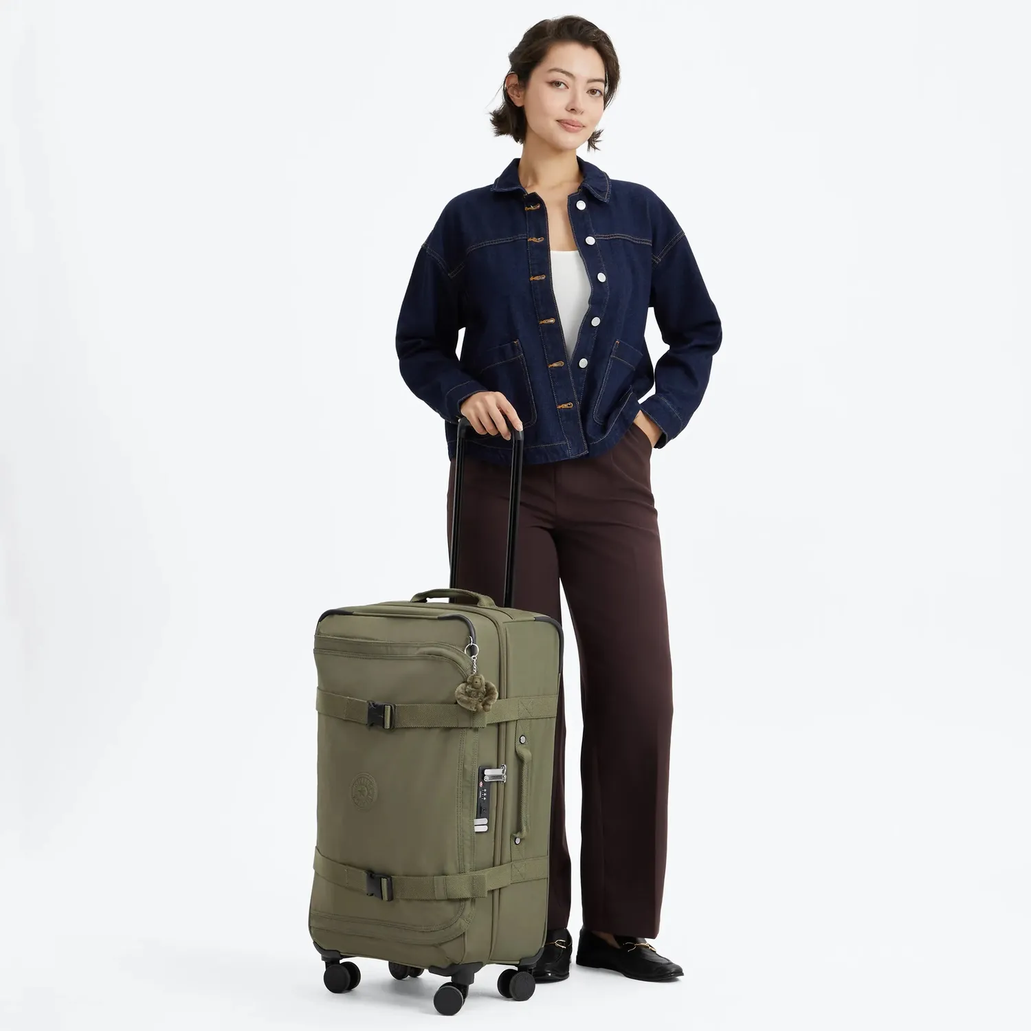 Kipling Spontaneous M koffer Medium Almost Sage licht