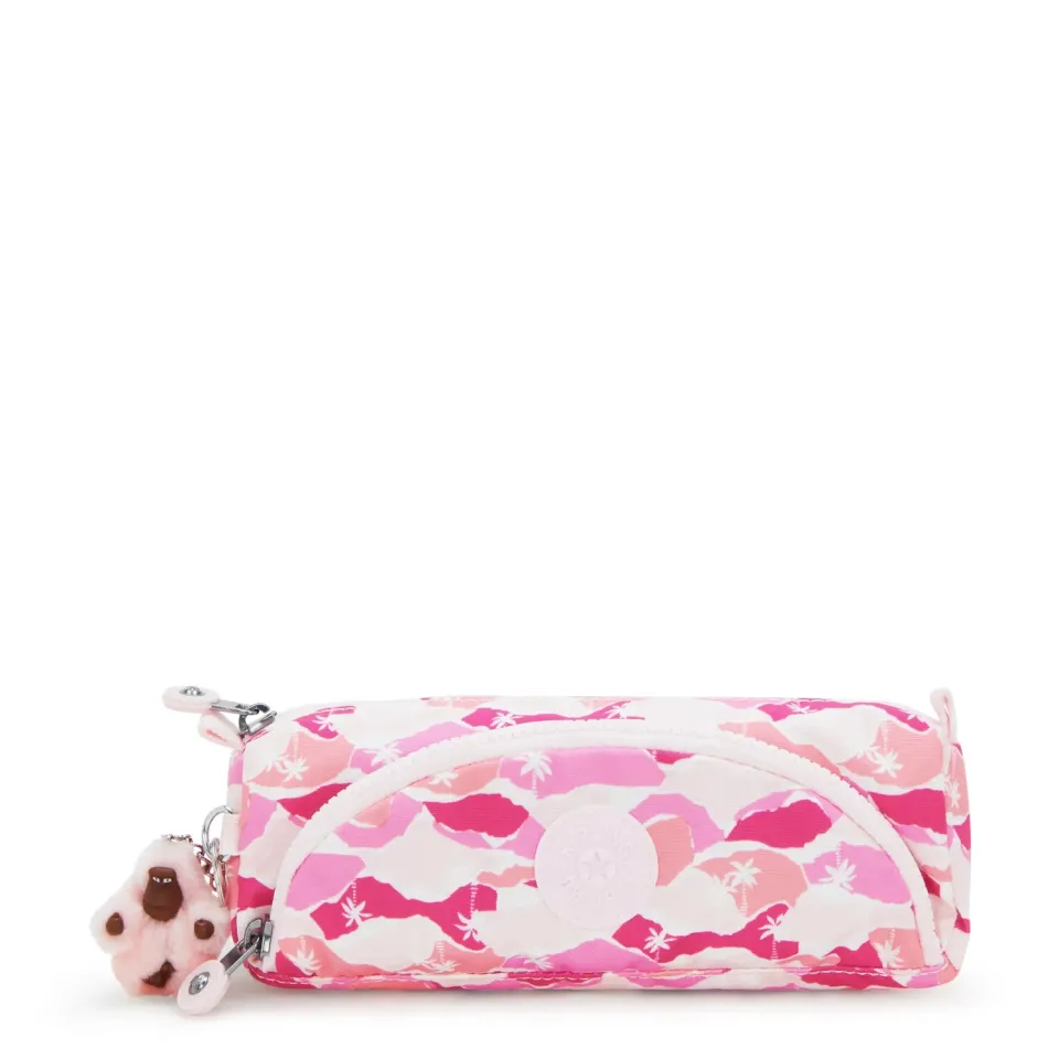 Kipling Cute pennenzak Medium Pink Palm nylon