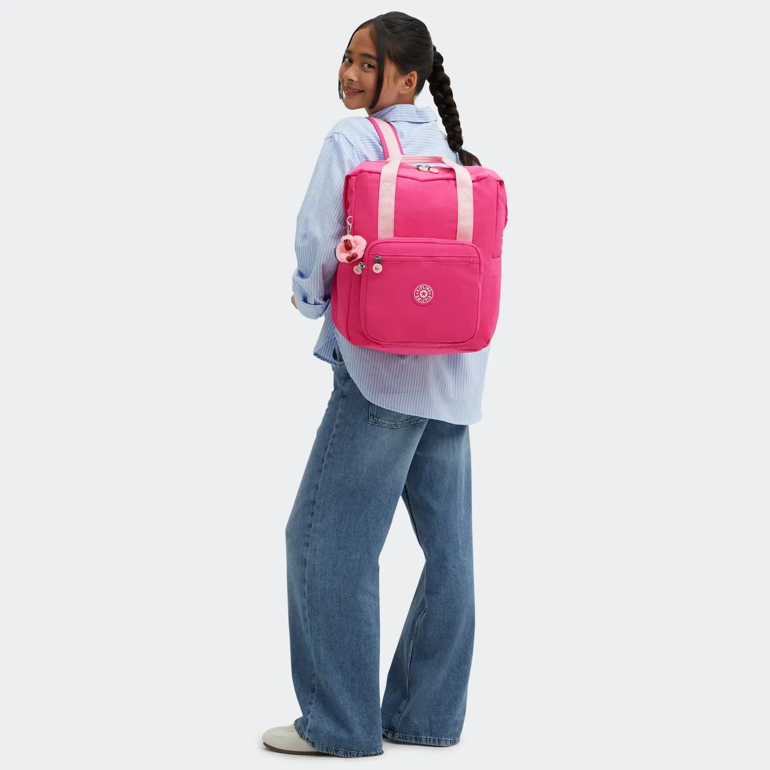 Kipling Buddy rugzak medium Intense Rose laptopvak