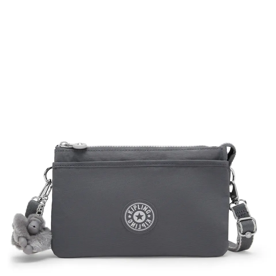 Kipling Riri crossbodytas Klein Moonlit Grey waterafstotend