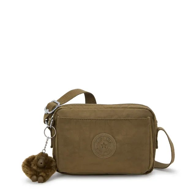 Kipling Abanu crossbodytas klein smooth khaki effen