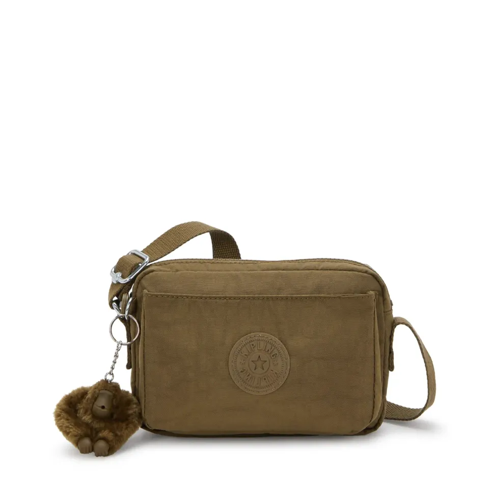 Kipling Abanu crossbodytas klein smooth khaki effen
