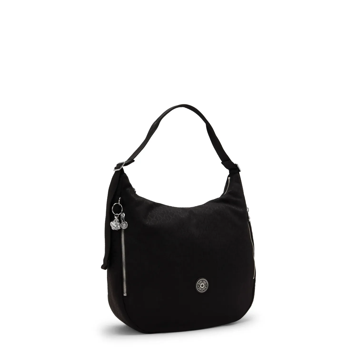 Kipling Khloe schoudertas Noir Sign Jq groot zwart