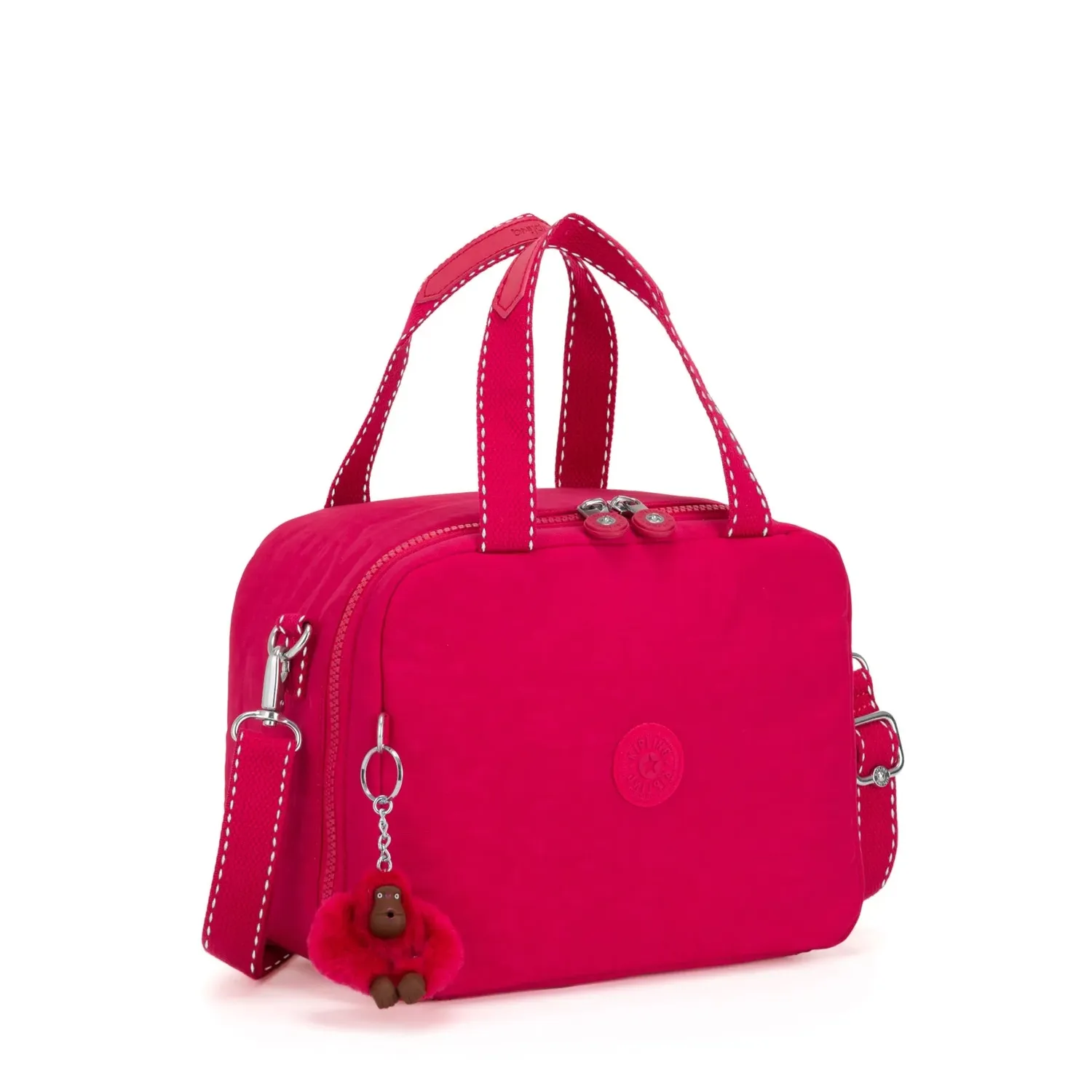 Kipling Miyo lunchtas True Pink groot geïsoleerd