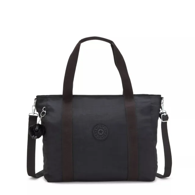 Kipling Asseni schoudertas Black Noir shopper groot