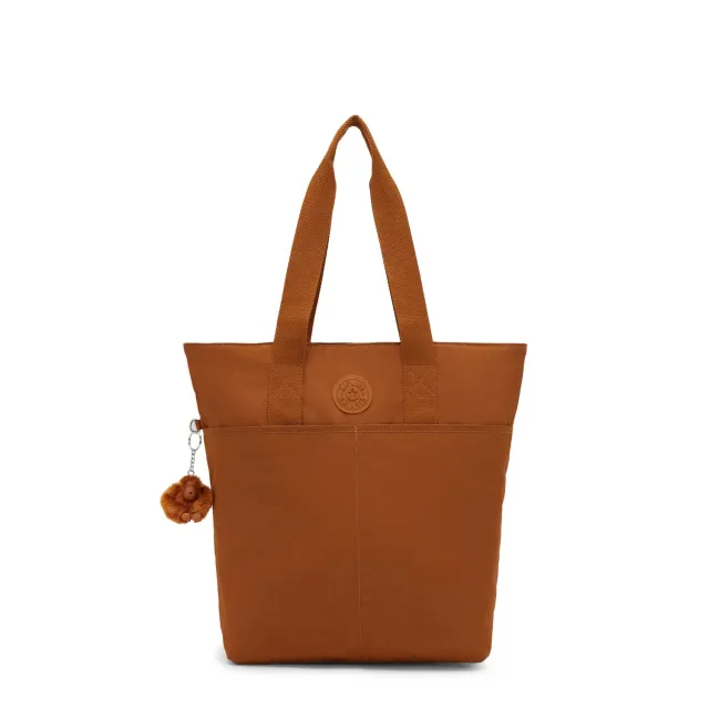 Kipling Hanifa schoudertas Groot Stylish Mokka laptopvak