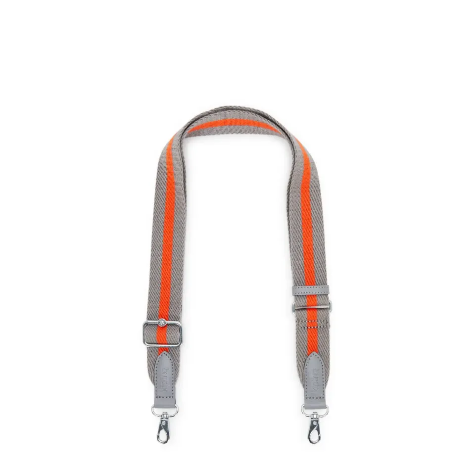 Kipling Shoulderstrap Basic schouderriem Grey Orange Stripe