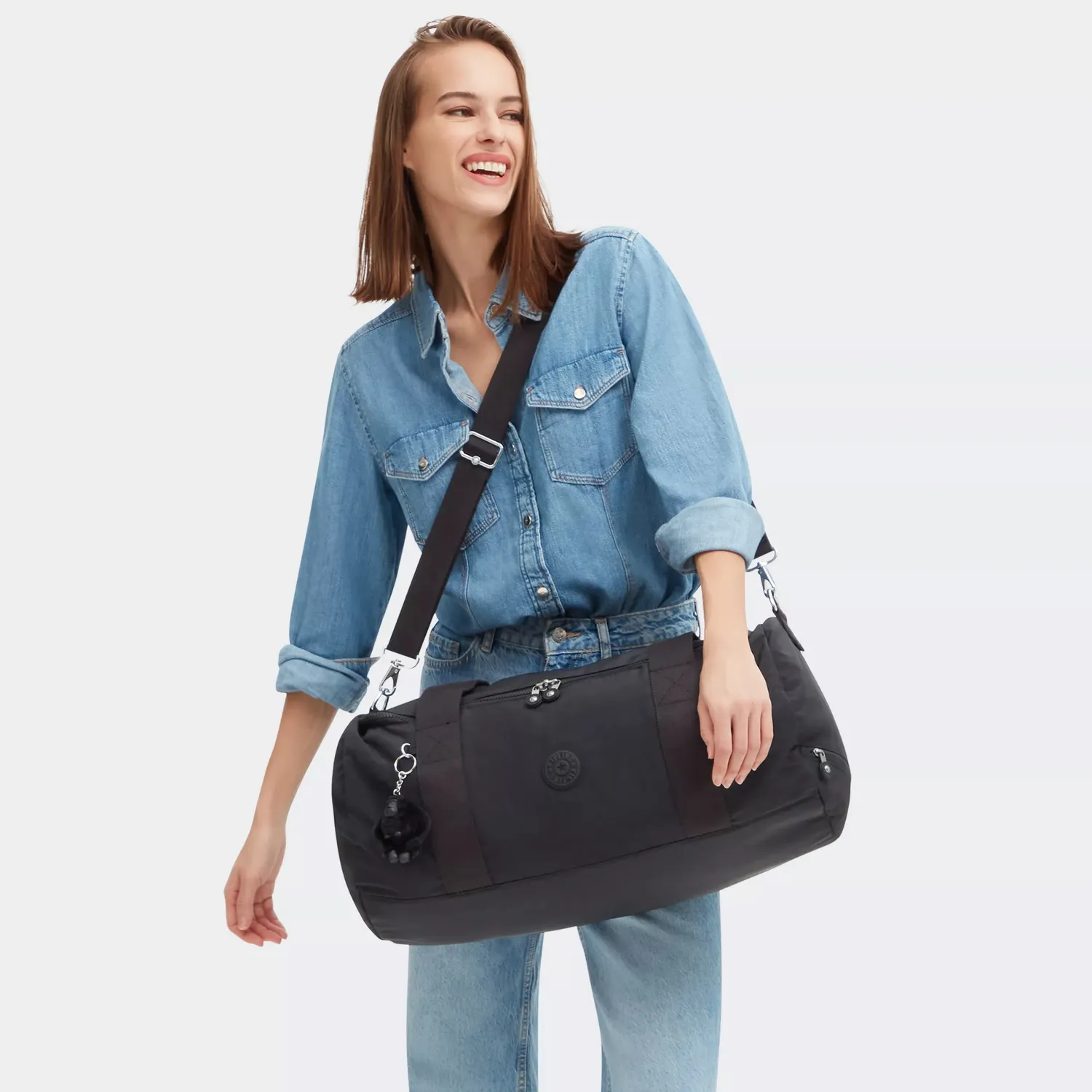Kipling Argus S weekendtas Klein Black Noir schoenvak