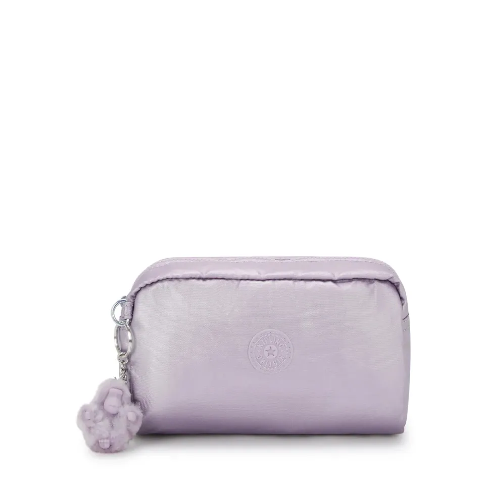 Kipling Gleam toilettas Lilac Moon Metallic medium glans