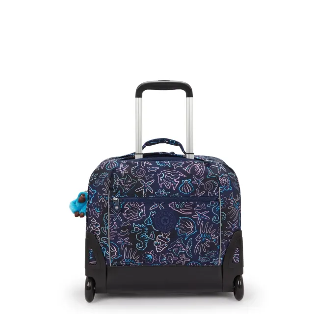Kipling Giorno rugzak met wieltjes Disco Fish groot