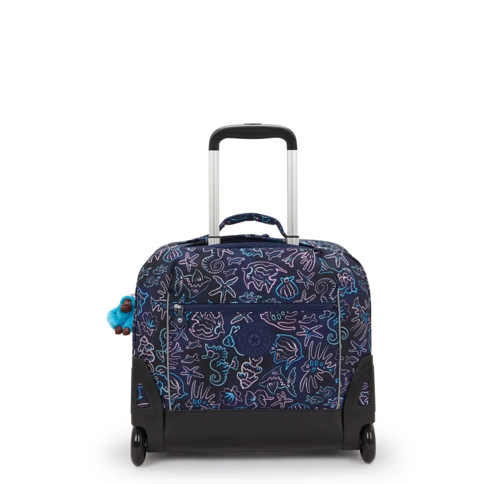 Kipling Giorno rugzak met wieltjes Disco Fish groot
