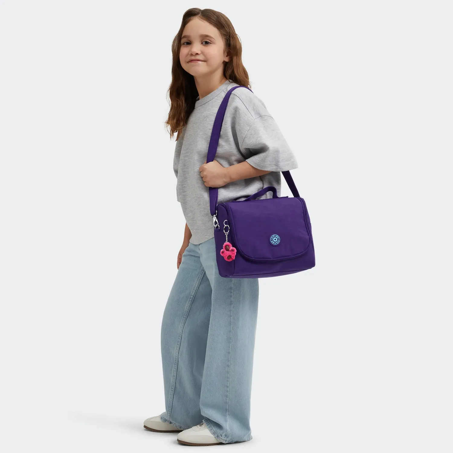 Kipling New Kichirou lunchtas Groot VIP Purple trolleybevestiging