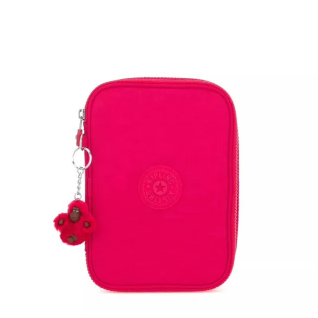 Kipling 100 Pens pennenzak Groot True Pink nylon