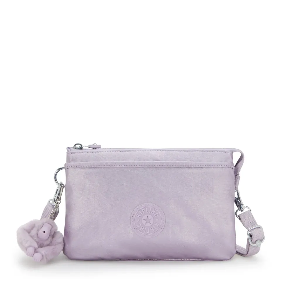 Kipling Riri crossbodytas Klein Lilac Moon Metallic glans