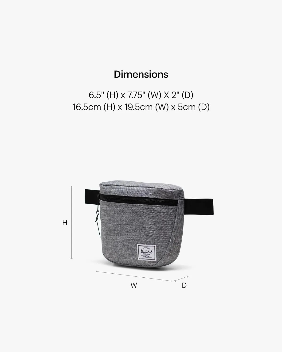 Herschel Settlement heuptas raven crosshatch canvas