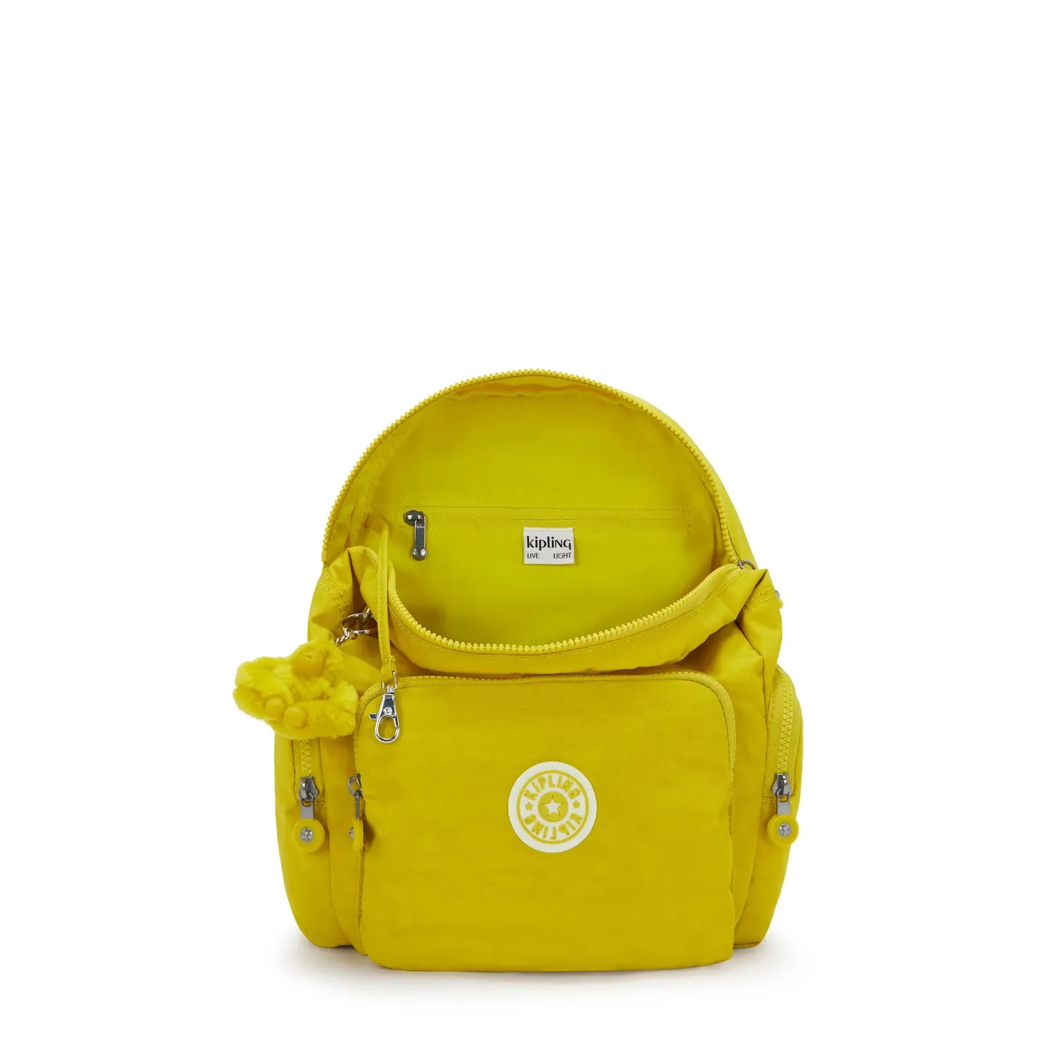 Kipling City Zip S rugzak klein Inside Yellow met penlussen