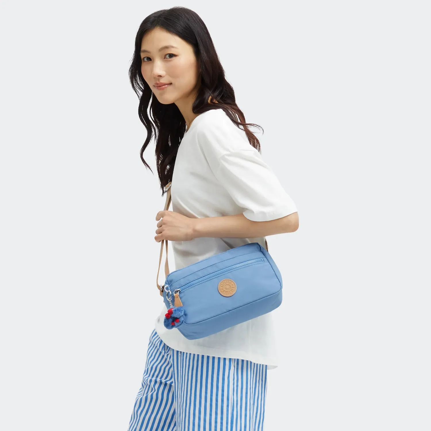 Kipling Ozita crossbodytas Cotton Air Blue klein lichtgewicht