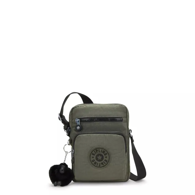 Kipling Gunne tas klein green moss crossbody met rits