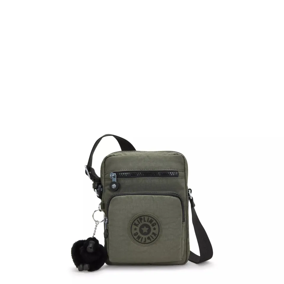 Kipling Gunne tas klein green moss crossbody met rits