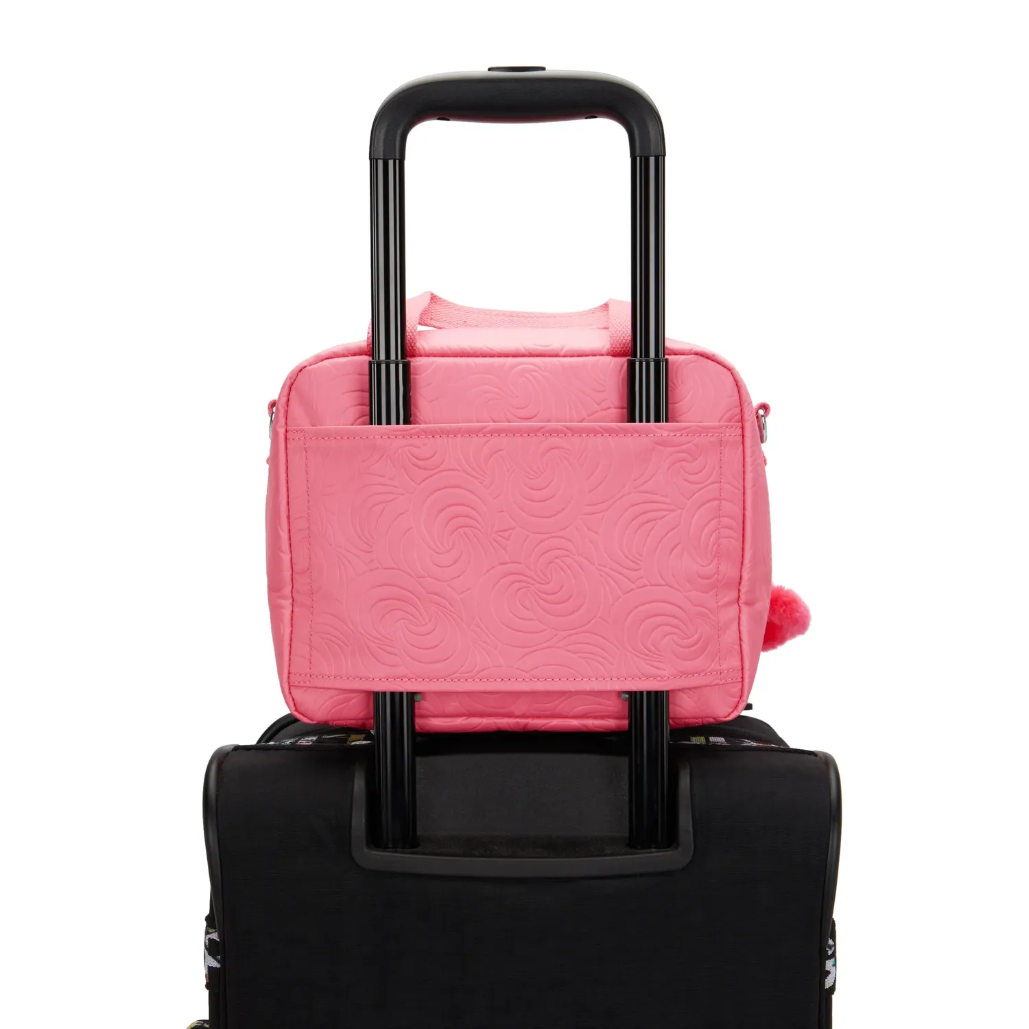 Kipling Miyo lunchtas Groot Pink Swirl Emboss geïsoleerd