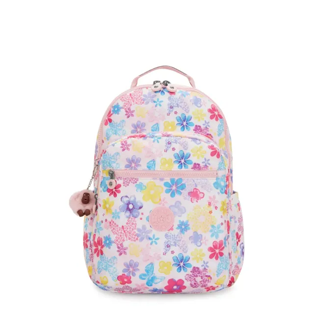 Kipling Seoul Lap rugzak Flower Stamp groot 15 inch