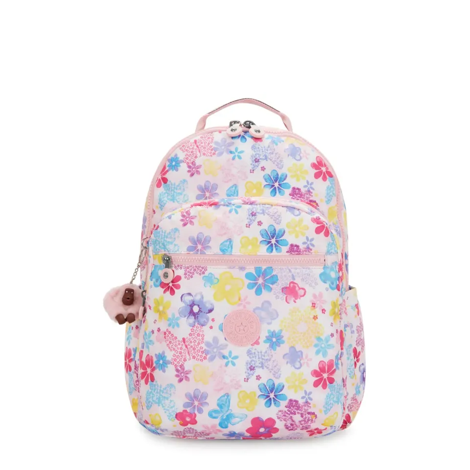 Kipling Seoul Lap rugzak Flower Stamp groot 15 inch