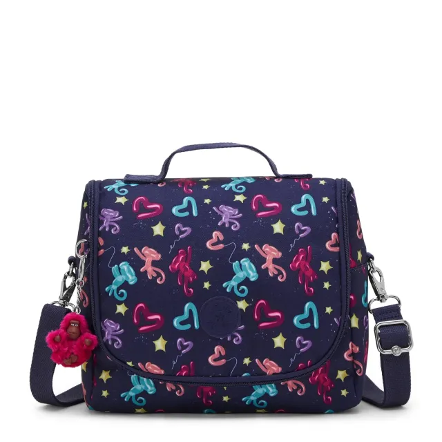 Kipling New Kichirou lunchtas Balloon Monkey Groot met print