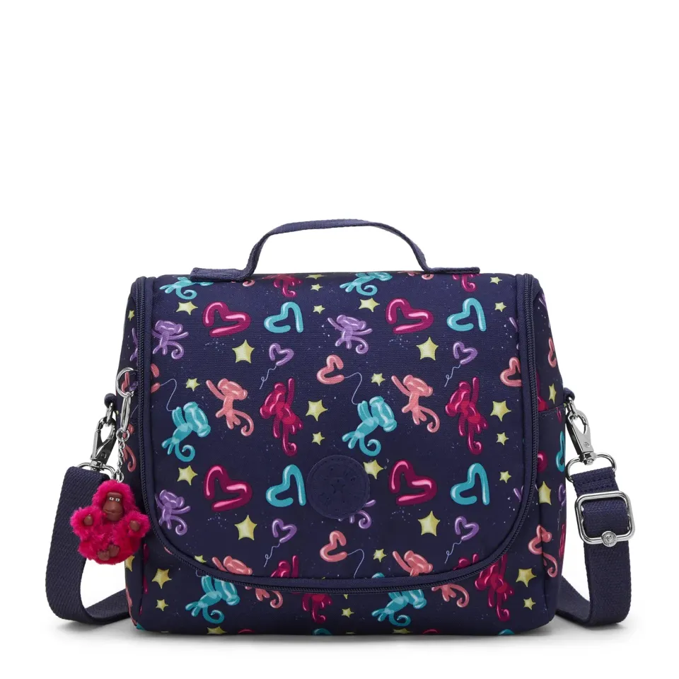 Kipling New Kichirou lunchtas Balloon Monkey Groot met print