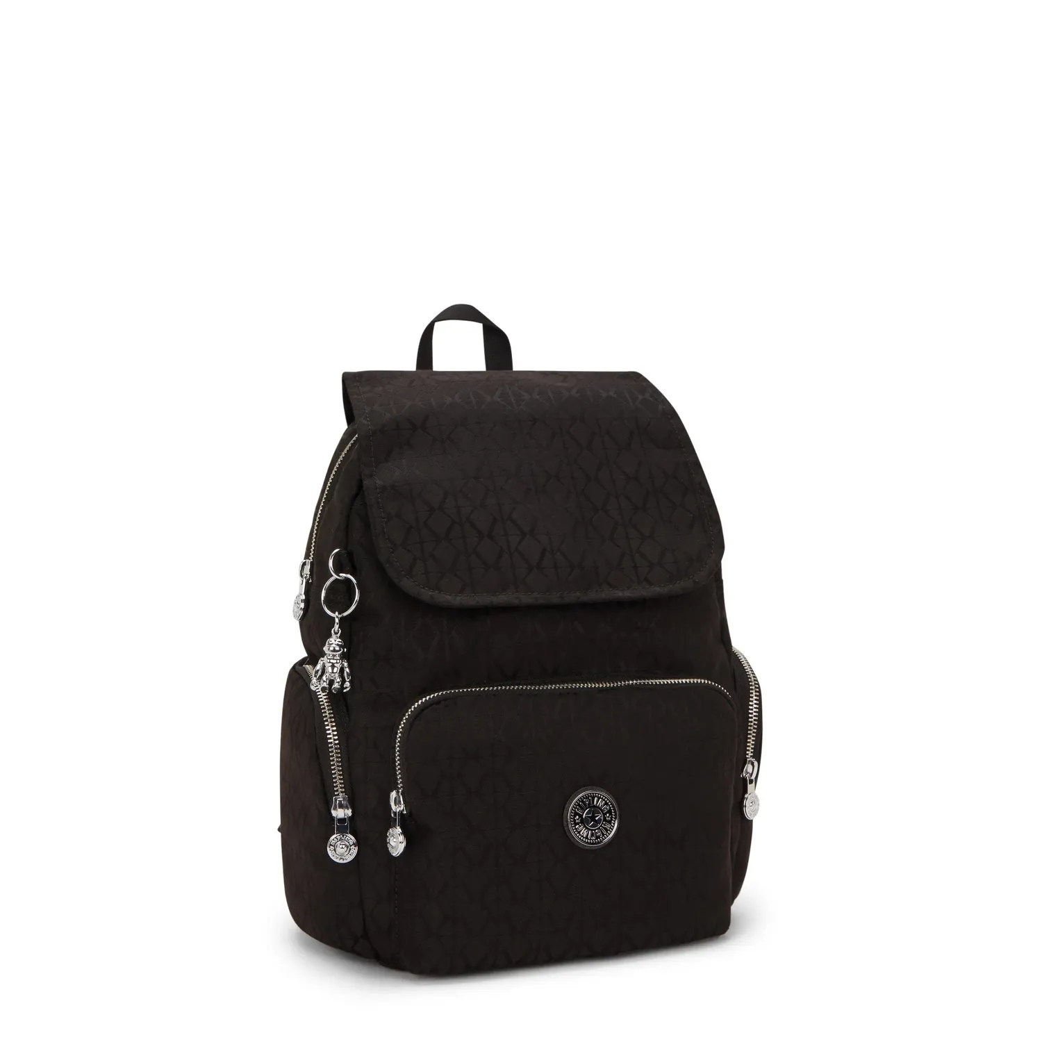 Kipling City Zip S rugzak Klein Noir Sign Jq stevige rits