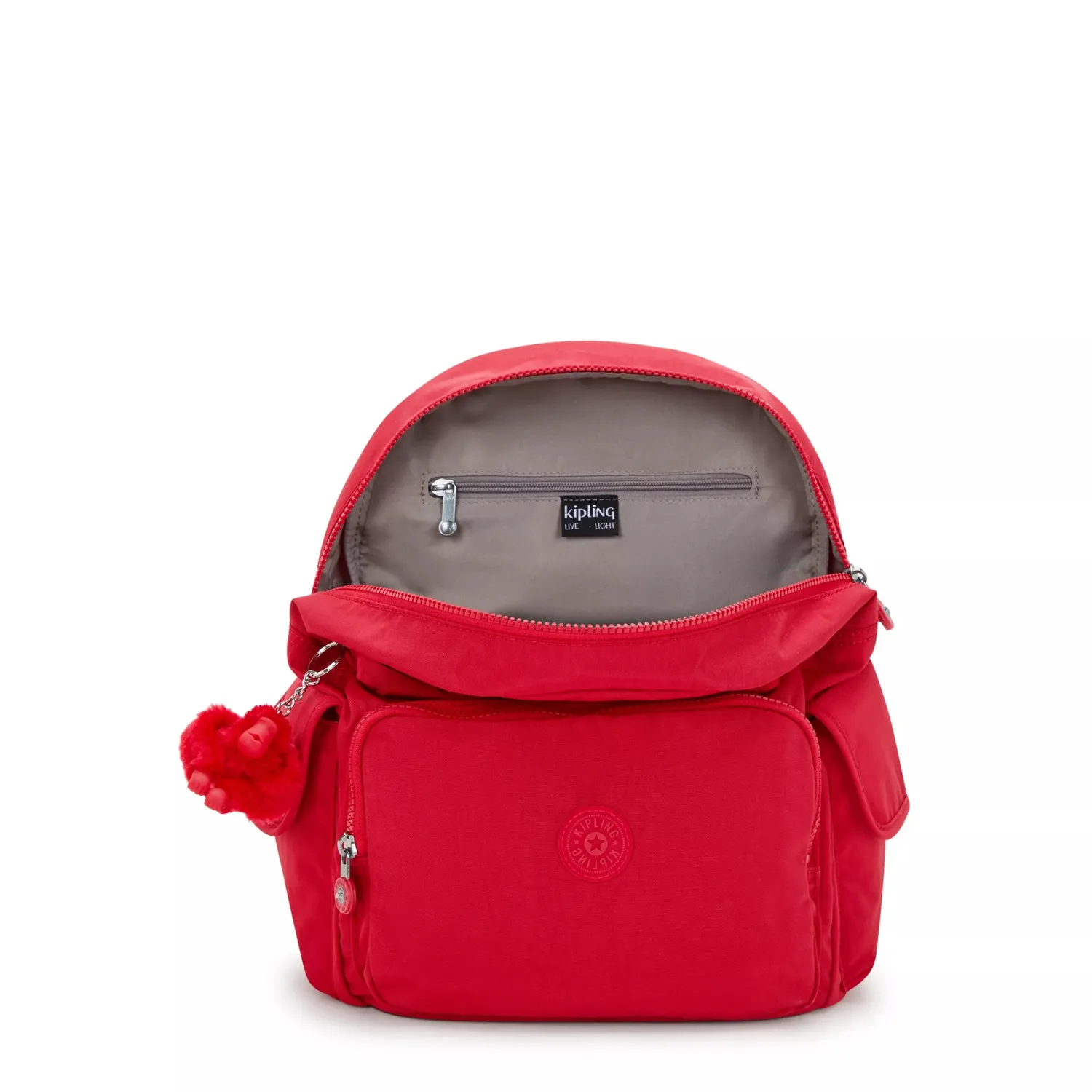 Kipling City Pack rugzak Red Rouge medium met veel vakken